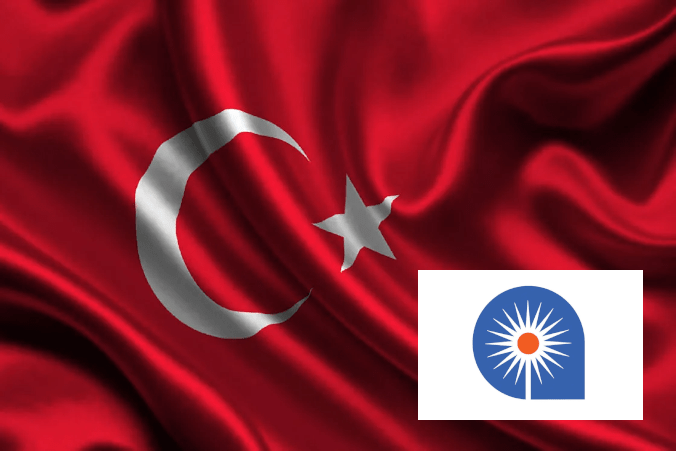 Flagge Türkei Stadtwappen Antalya