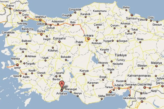 Landkarte Antalya