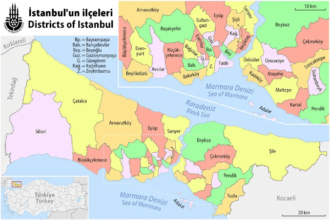 Stadtkarte Istanbul
