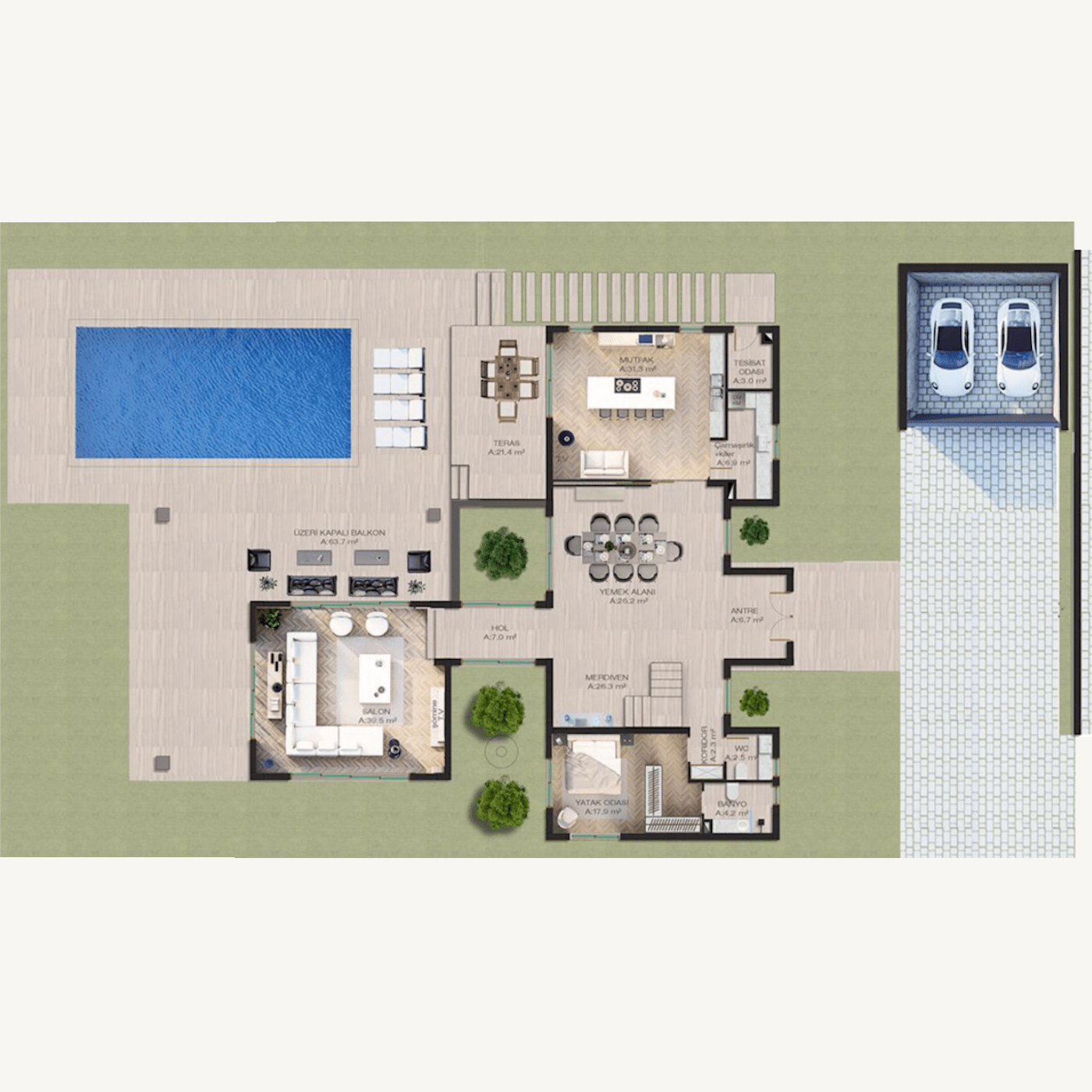 Turkish Northern Cyprus Villa Erdgeschoss
