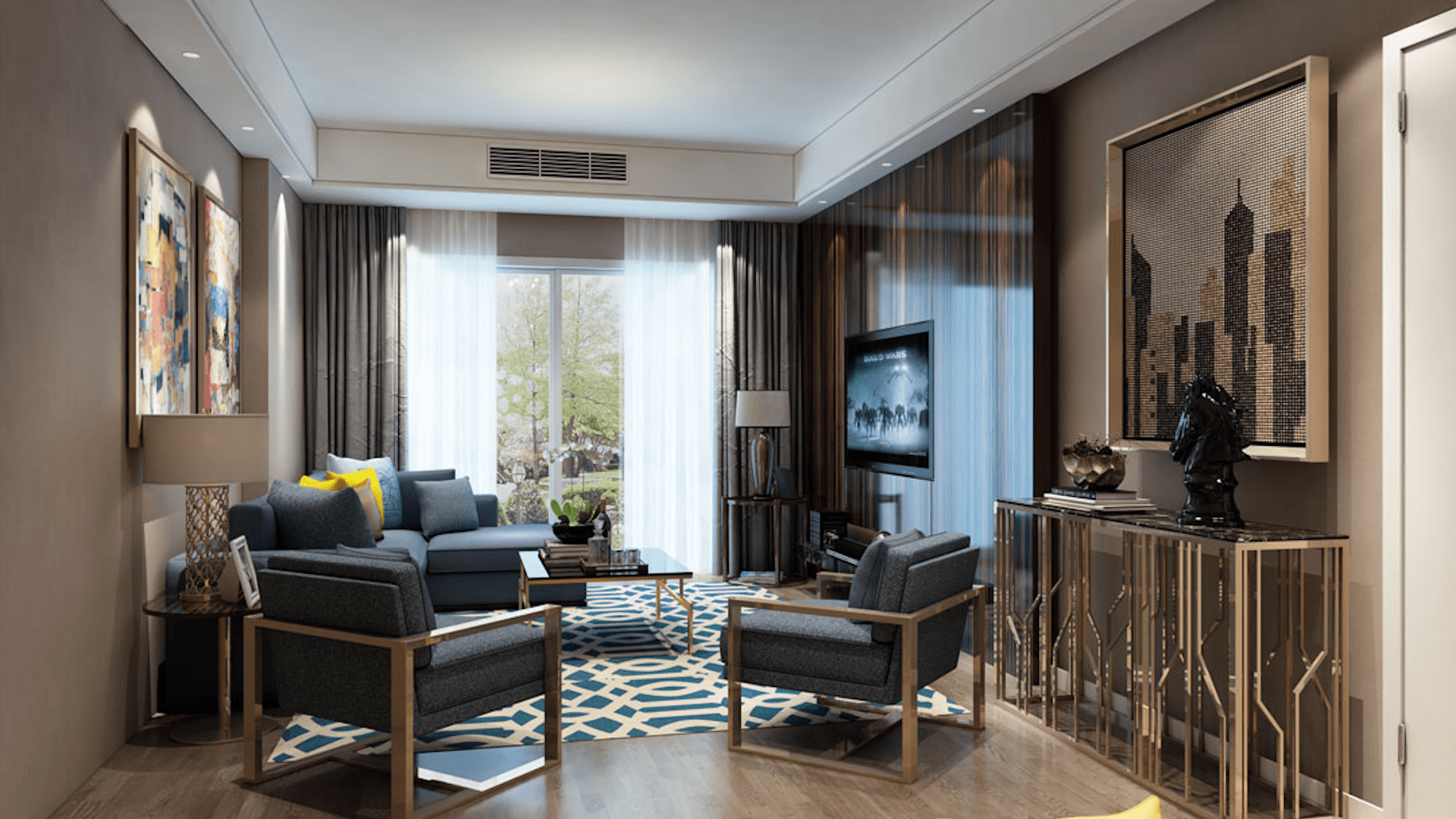 Turmalin Wohnung Wohnzimmer Eyüp