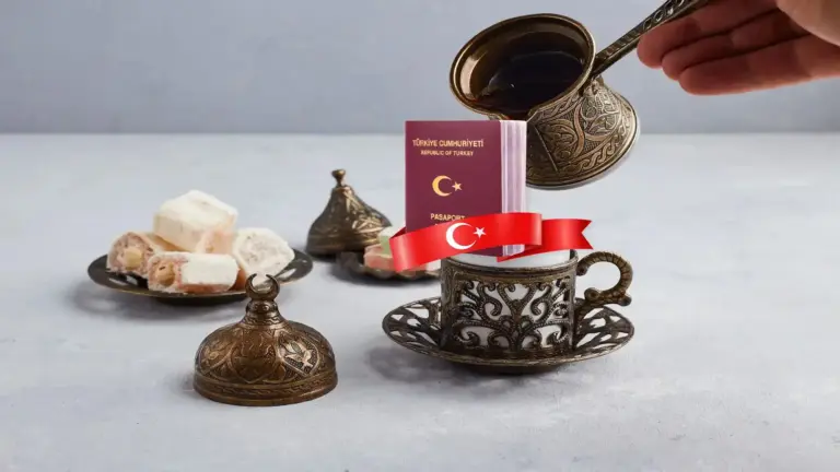 Visum, Staatsbürgerschaft und Bankkonto mit dem MINROGROUP Service - Türkischer Kaffee mit Türkischem Pass.